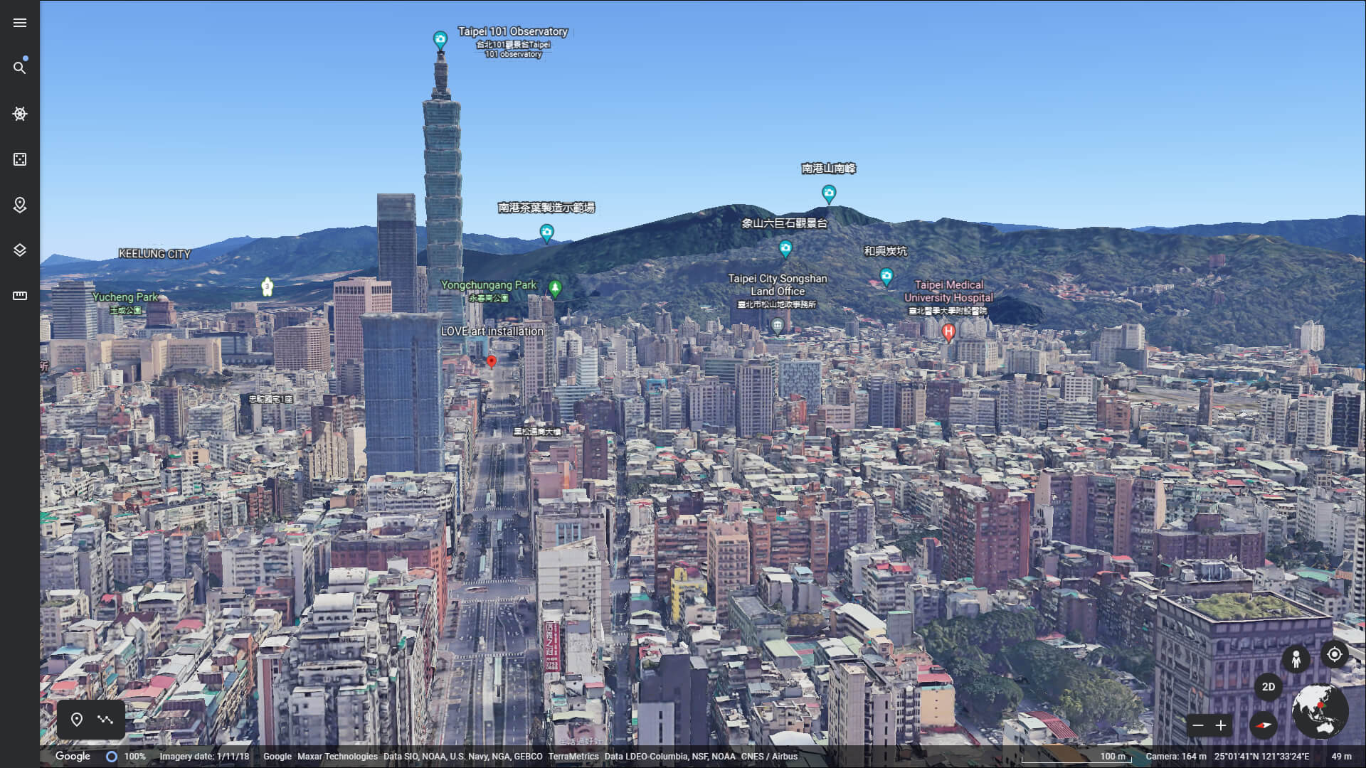 Taipei 101 Street View Map